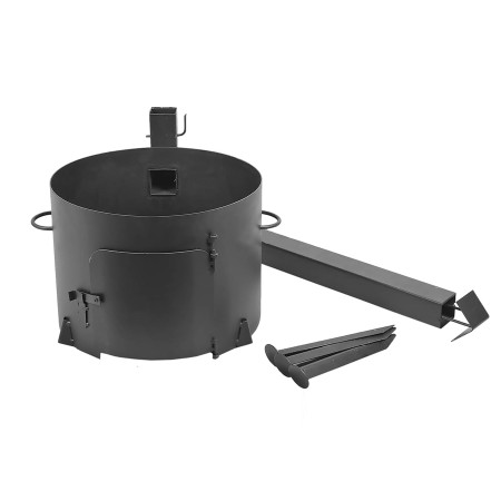 Stove with a diameter of 360 mm with a pipe for a cauldron of 12 liters в Москве
