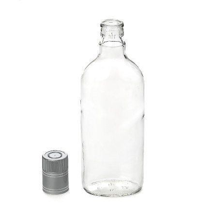 Бутылка "Фляжка" 0,5 литра с пробкой гуала в Москве